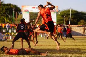 Indian Soldiers Practice Martial Arts - India