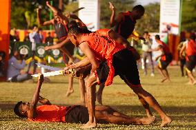 Indian Soldiers Practice Martial Arts - India