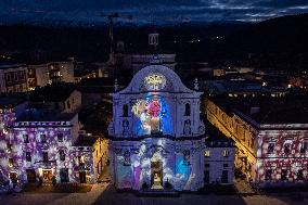 Christmas Lights In L’Aquila, Italy