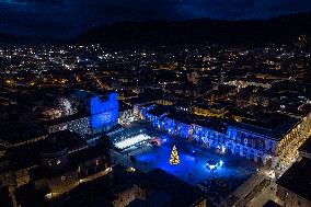 Christmas Lights In L’Aquila, Italy