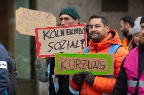 Public Sectors Workers Go On Strike In Cologne