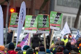 Public Sectors Workers Go On Strike In Cologne