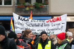 Public Sectors Workers Go On Strike In Cologne