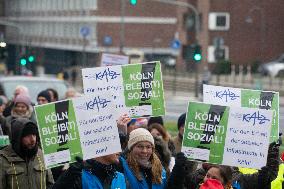 Public Sectors Workers Go On Strike In Cologne