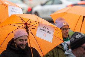 Public Sectors Workers Go On Strike In Cologne