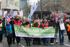 Public Sectors Workers Go On Strike In Cologne