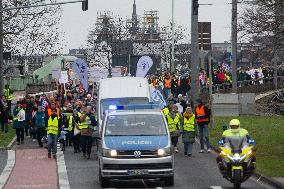 Public Sectors Workers Go On Strike In Cologne