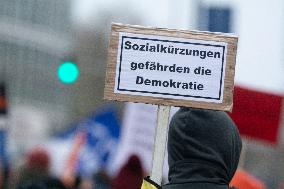 Public Sectors Workers Go On Strike In Cologne