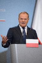 Polish PM Donald Tusk Meets Estonia's PM Michal Kristen.