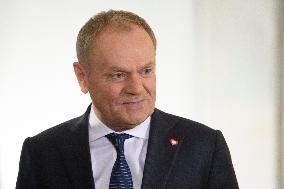 Polish PM Donald Tusk Meets Estonia's PM Michal Kristen.