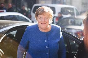 Angela Merkel Arrives At Her Book Signing - Milan