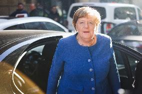 Angela Merkel Arrives At Her Book Signing - Milan