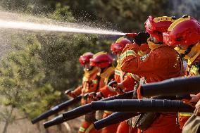 Forest Fire Drill in Qingdao