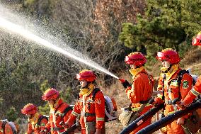 Forest Fire Drill in Qingdao