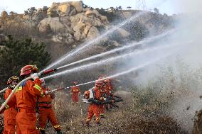 Forest Fire Drill in Qingdao