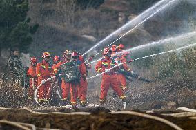 Forest Fire Drill in Qingdao