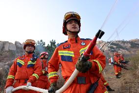 Forest Fire Drill in Qingdao