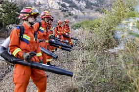 Forest Fire Drill in Qingdao