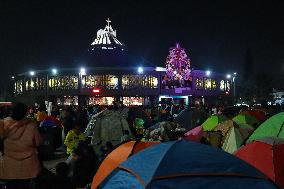 Pilgrims Arrive For Virgin Of Guadalupe Day - Mexico City