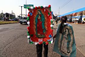 Pilgrims Arrive For Virgin Of Guadalupe Day - Mexico City