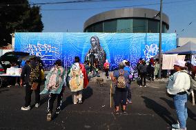 Pilgrims Arrive For Virgin Of Guadalupe Day - Mexico City