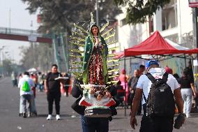 Pilgrims Arrive For Virgin Of Guadalupe Day - Mexico City