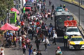 Pilgrims Arrive For Virgin Of Guadalupe Day - Mexico City