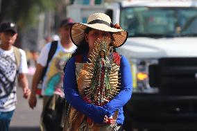 Pilgrims Arrive For Virgin Of Guadalupe Day - Mexico City