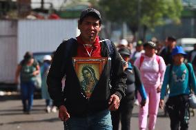 Pilgrims Arrive For Virgin Of Guadalupe Day - Mexico City