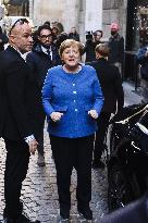 Angela Merkel Out For Lunch - Milan