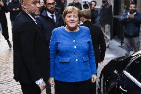 Angela Merkel Out For Lunch - Milan