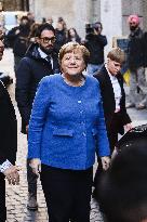 Angela Merkel Out For Lunch - Milan