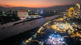 Night View Of Jinghong City - China