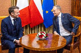 French President Emmanel Macron In Poland