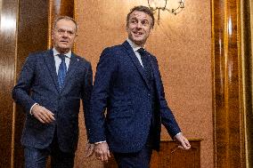 French President Emmanel Macron In Poland