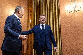 French President Emmanel Macron In Poland