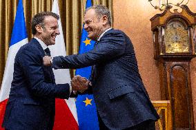 French President Emmanel Macron In Poland