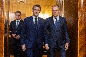 French President Emmanel Macron In Poland