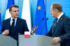 French President Emmanel Macron In Poland