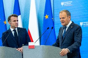 French President Emmanel Macron In Poland