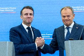 French President Emmanel Macron In Poland