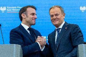 French President Emmanel Macron In Poland