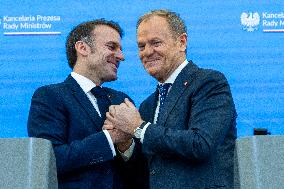 French President Emmanel Macron In Poland