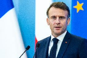 French President Emmanuel Macron In Poland