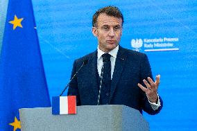 French President Emmanuel Macron In Poland