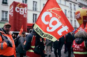 Demonstration “for employment and industry” - Paris AJ