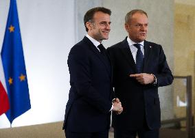 Meeting With The President Of The French Republic Emmanuel Macron In Warsaw