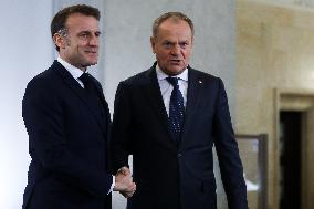 Meeting With The President Of The French Republic Emmanuel Macron In Warsaw