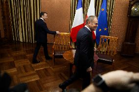 Meeting With The President Of The French Republic Emmanuel Macron In Warsaw