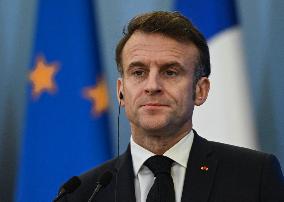 Macron And Tusk Discuss Ukraine And EU Presidency